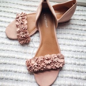 Lane Bryant Blush Flower Flats